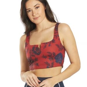 NWOT Free People Movement Ashford Lose Control Sports Bra - Sz Med - Red Combo